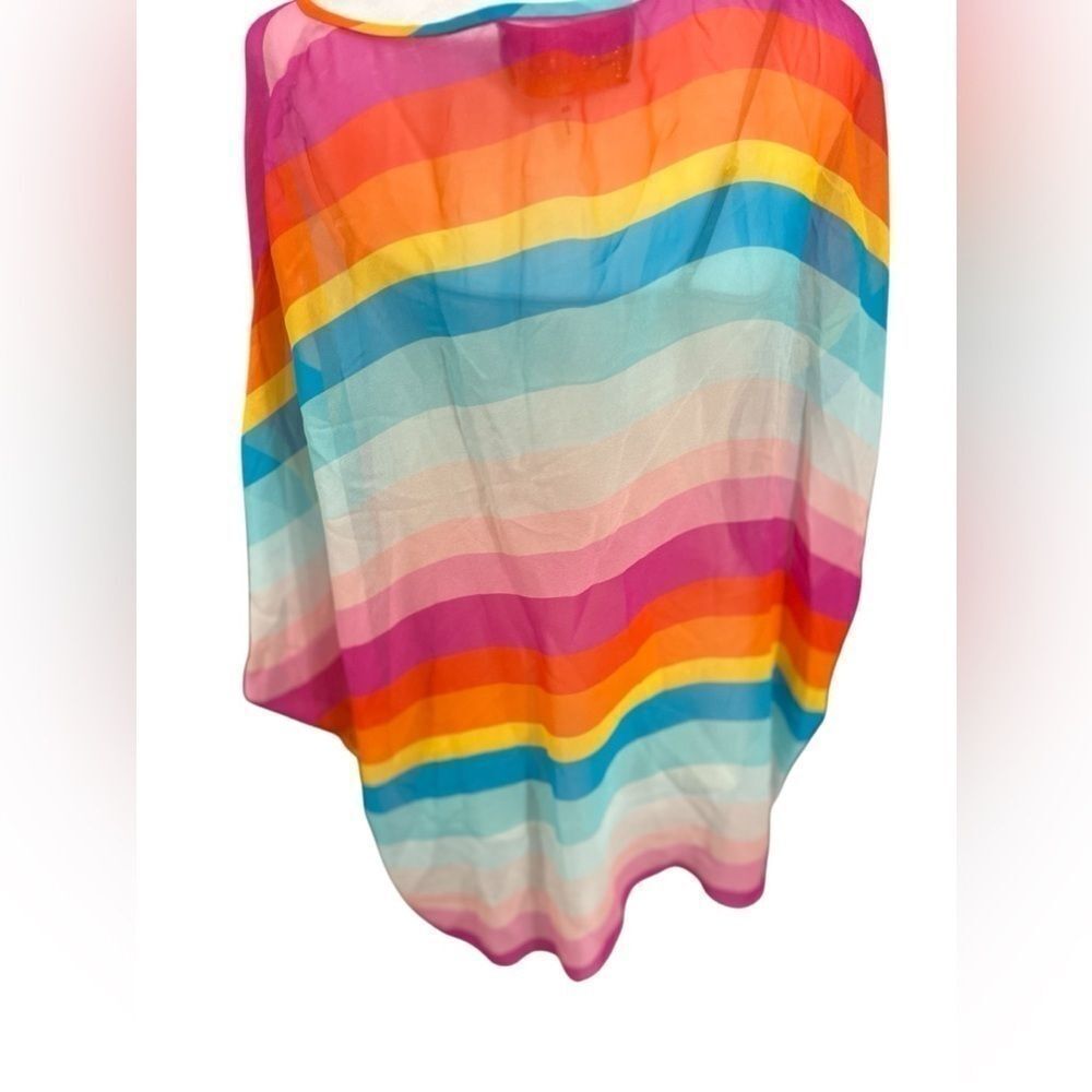 TRINA TURK SZXS/S SOBE RAINBOW STRIPED PULLOVER TOP - Picture 4 of 11